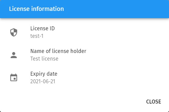 License info