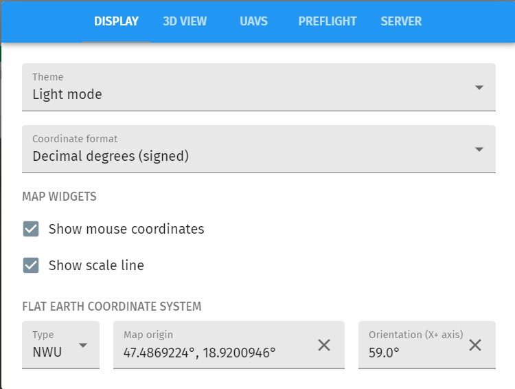 display settings