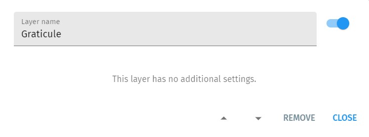 Layers panel graticule