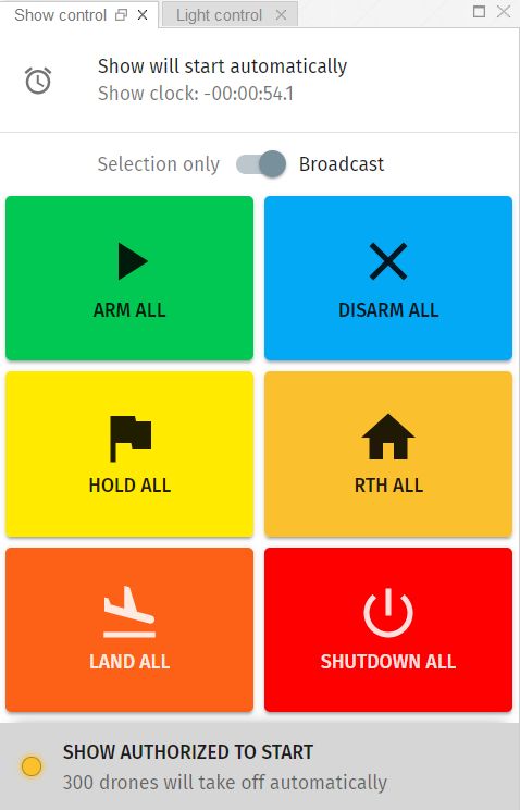 Show control panel in authorized show mode