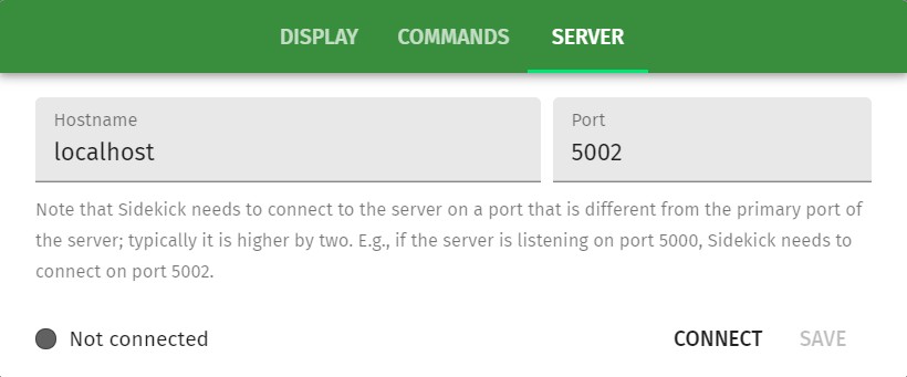 server settings